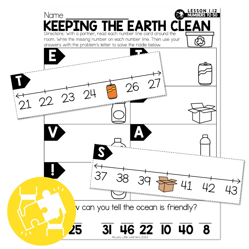 Lucky to Learn Math 1st Grade Lesson 1.12 Numbers to 50
