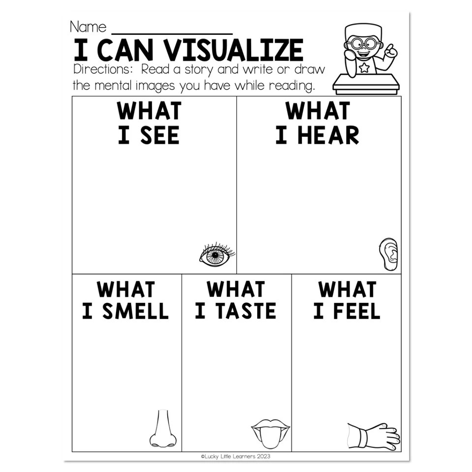 Reading Graphic Organizer Visualize Lucky Little Learners