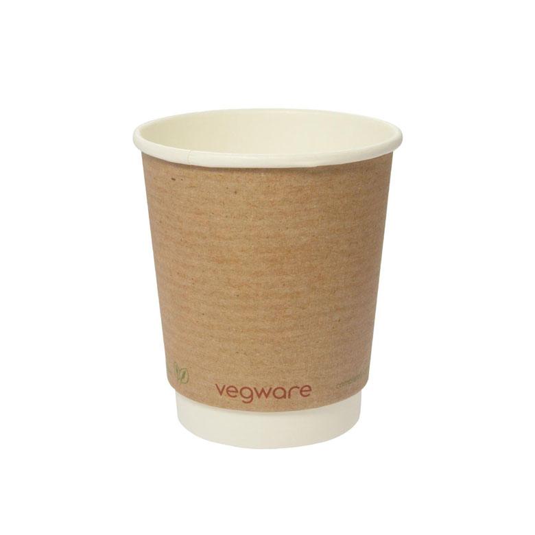 Vegware Double Walled 8oz Eco Friendly Cup x 500 MannVend