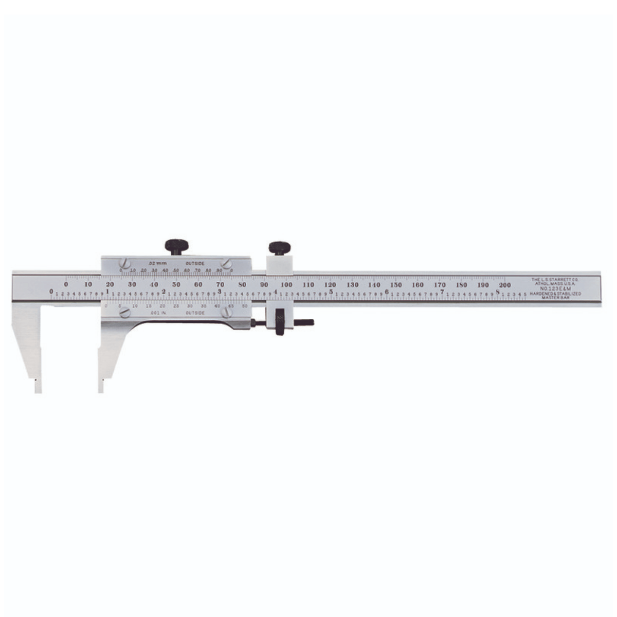 Starrett 123EMZ6 Master Vernier Slide Caliper, 06"