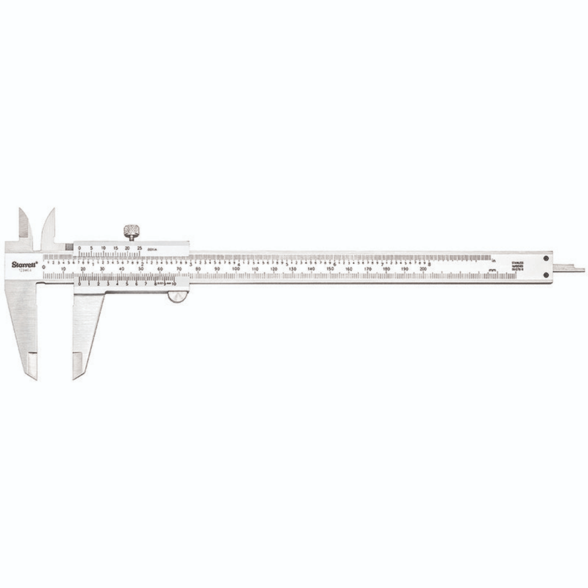 Starrett 125MEA8/200 Metric/English Vernier Caliper, 08"/ 0200mm
