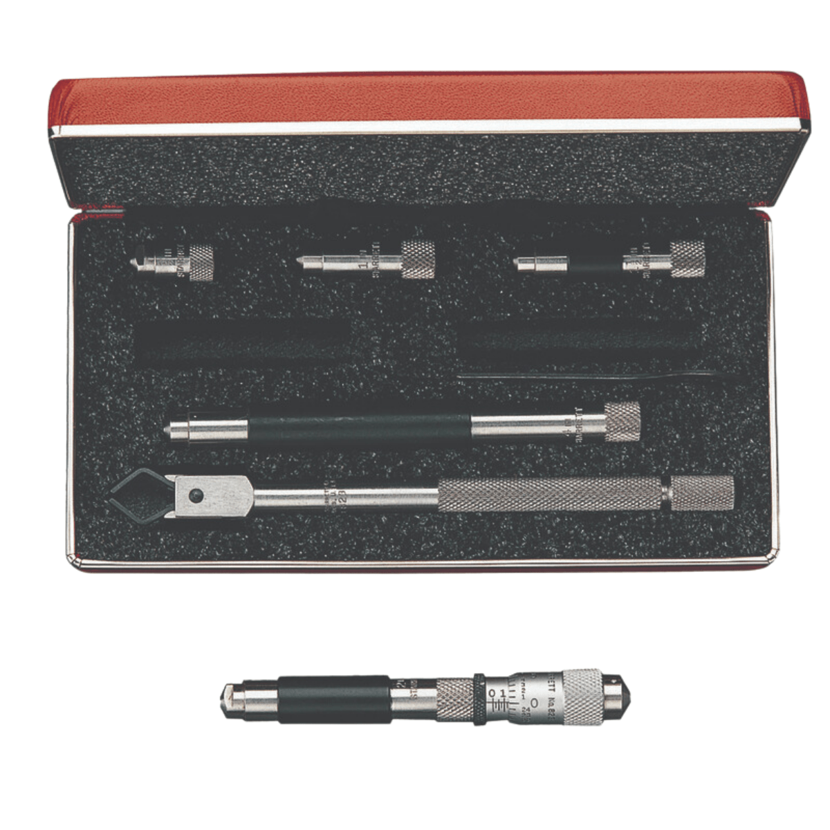 Starrett 823AZ Tubular Inside Micrometer Set with Case, 1.58"