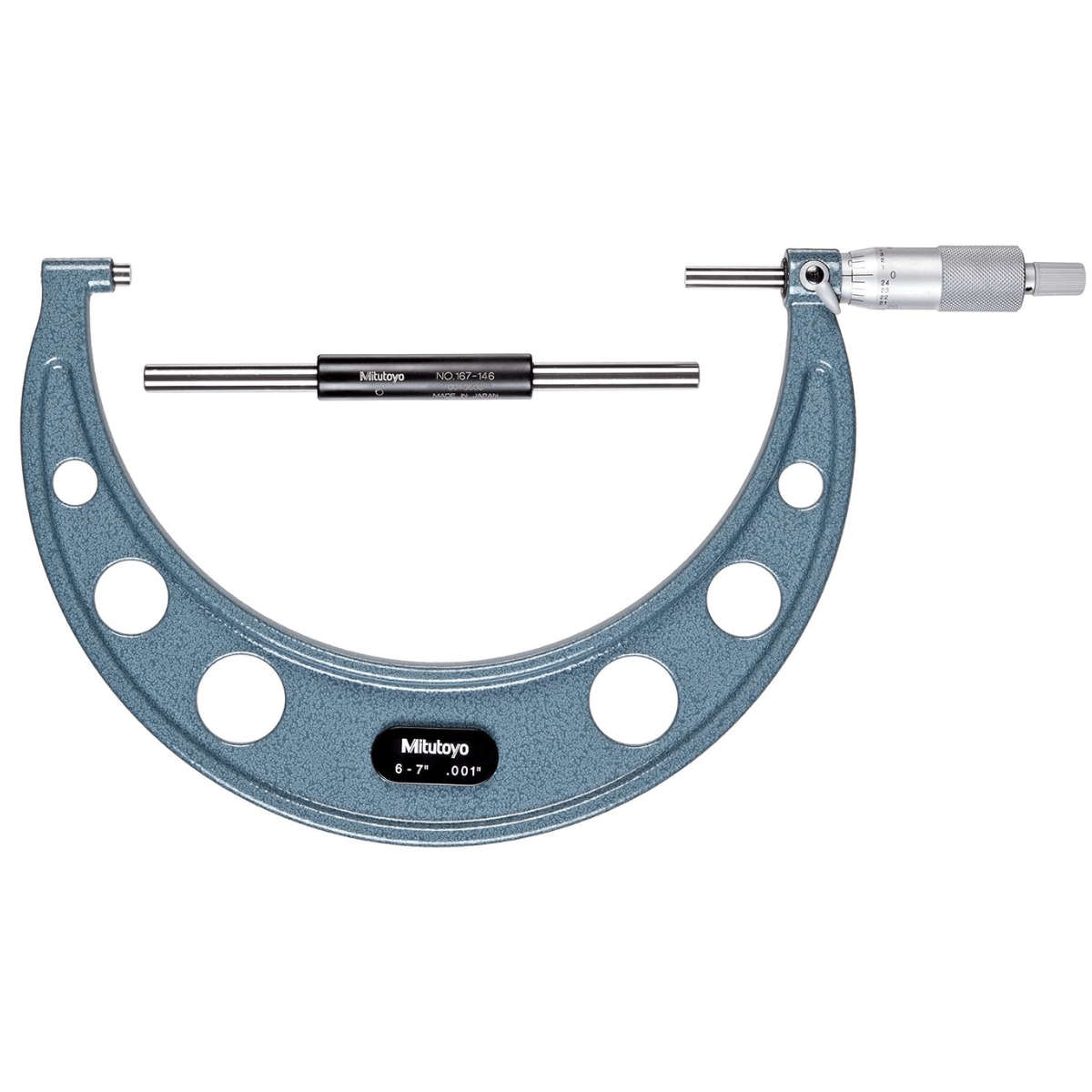 Mitutoyo 103183 Mechanical Outside Micrometer, Ratchet Stop