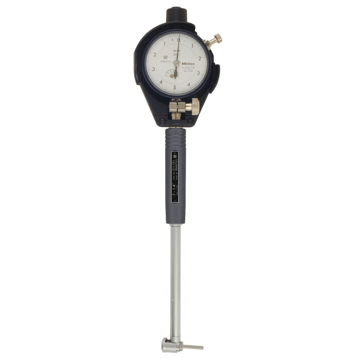 Mitutoyo 51175120 Dial Bore Gage, Standard Type, 0.71.4", .0001