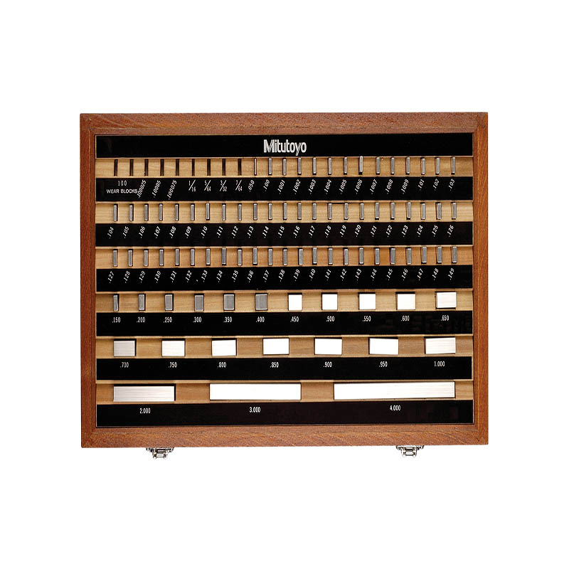 Mitutoyo 51690226 Steel Rectangular Gage Block Set, Inch, 81 PC, ASME