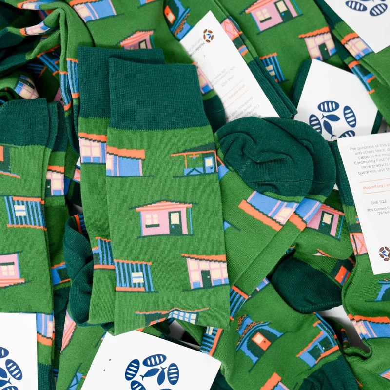 Tiny Home Socks Shop at Mobile Loaves & Fishes