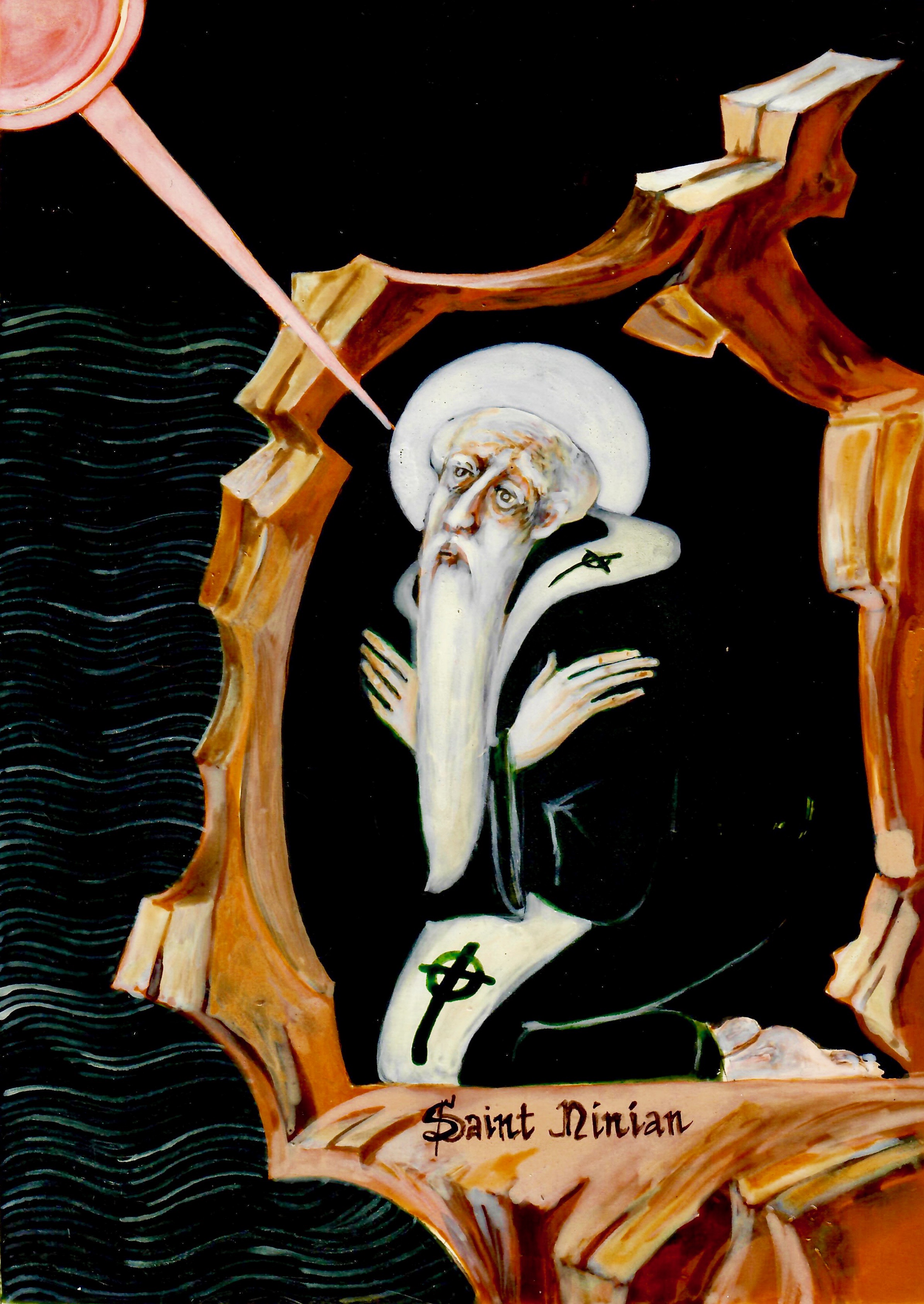 St Ninian at Sunset Medium Icon Mull Monastery Book Store