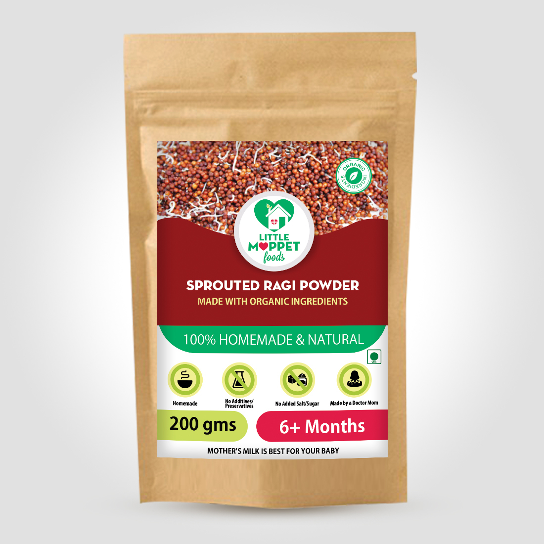 Sprouted Ragi Powder MyLittleMoppet Store