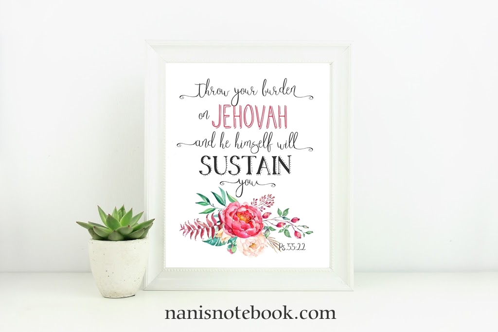 “Throw Your Burden” Print Nani's Notebook Shop