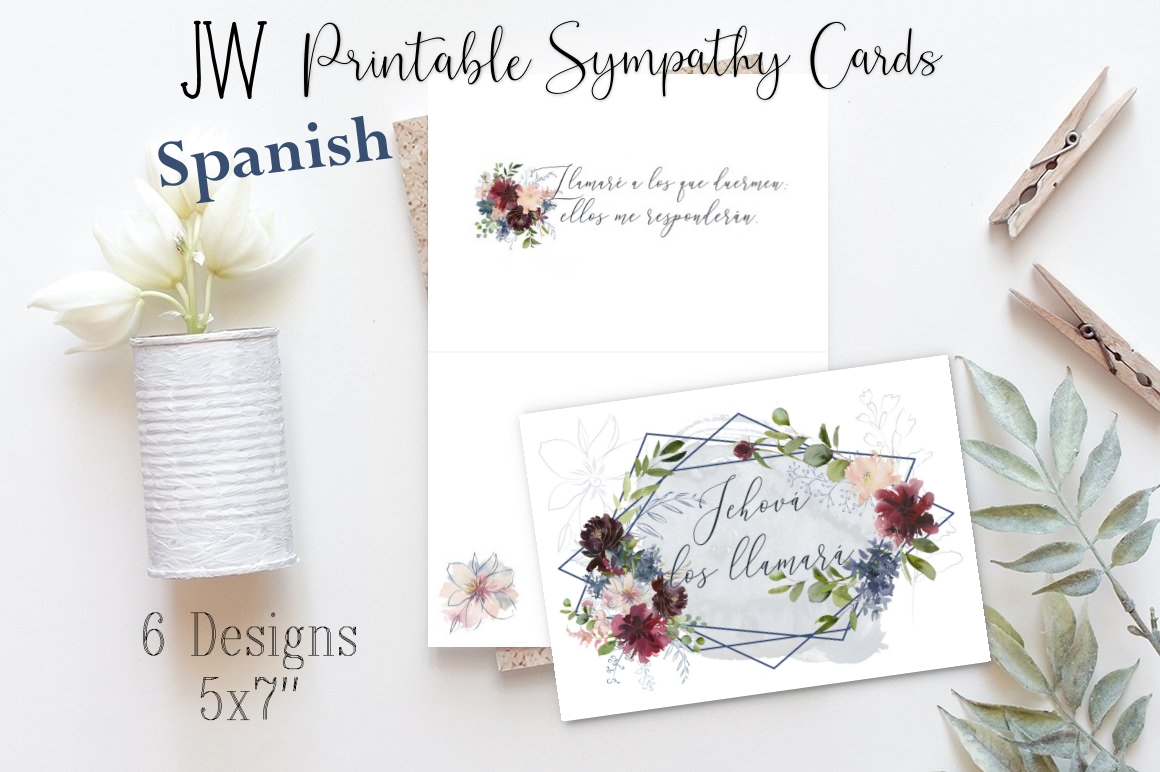 JW SPANISH Sympathy Cards Collection Nani's Notebook Shop