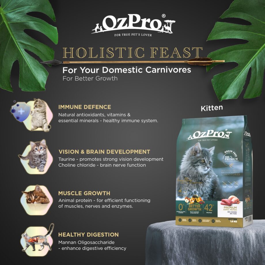 OzPro Super Premium 42 Animal Protein / Grain Free Cat Kibbles
