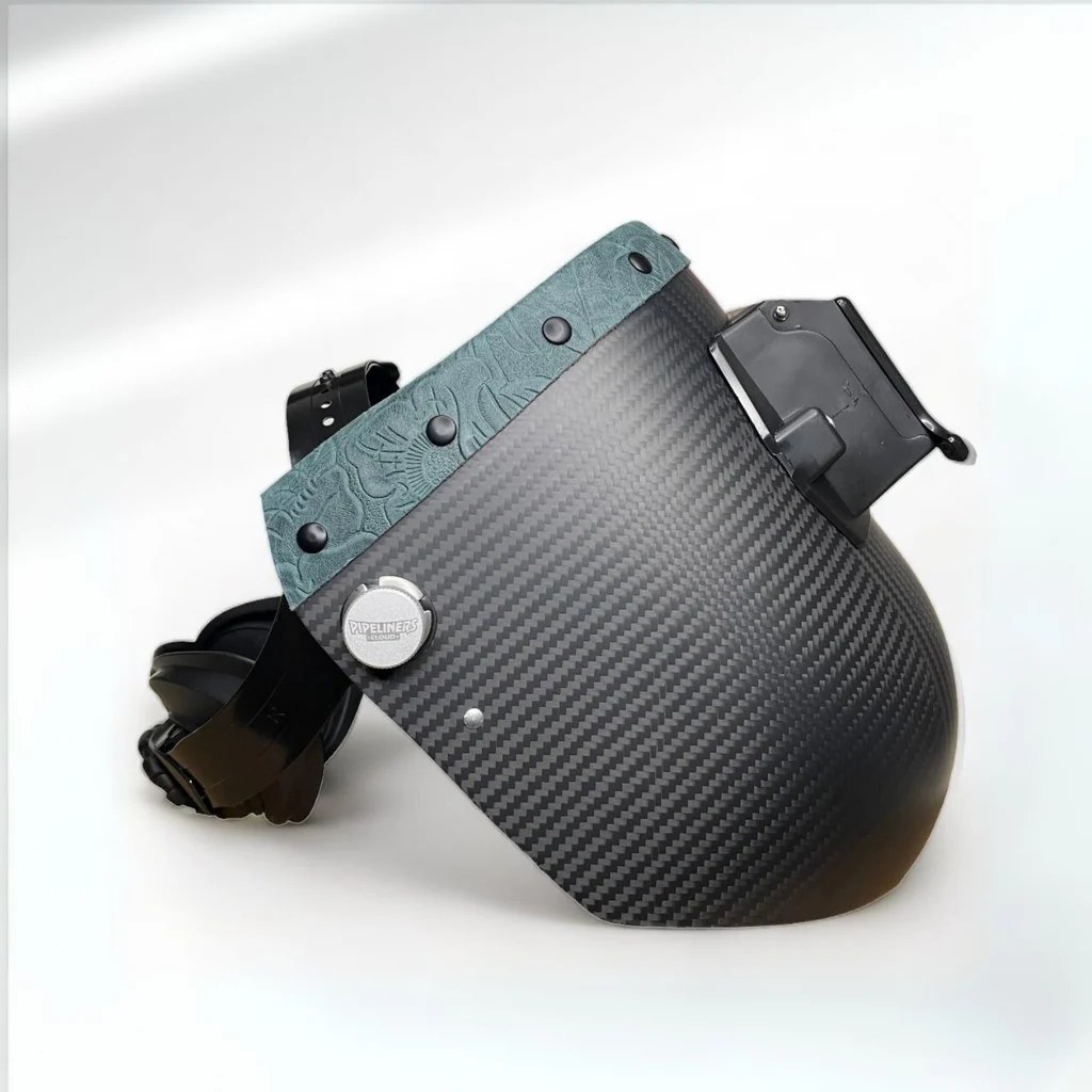 Carbon Fiber Leather Welding Hood Chopped Top