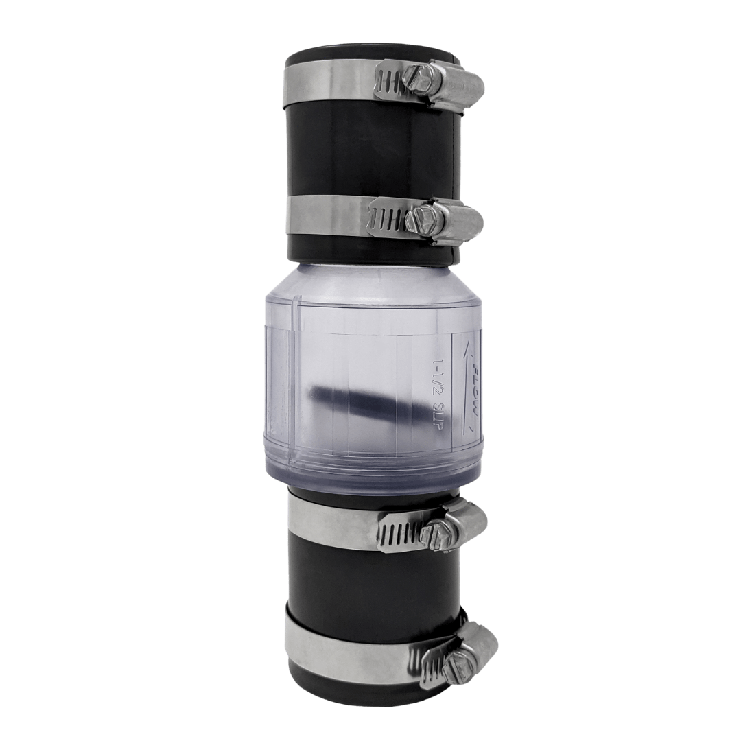 Clear Quiet Sump Pump Check Valve 1.5 Inch PumpSpy Store