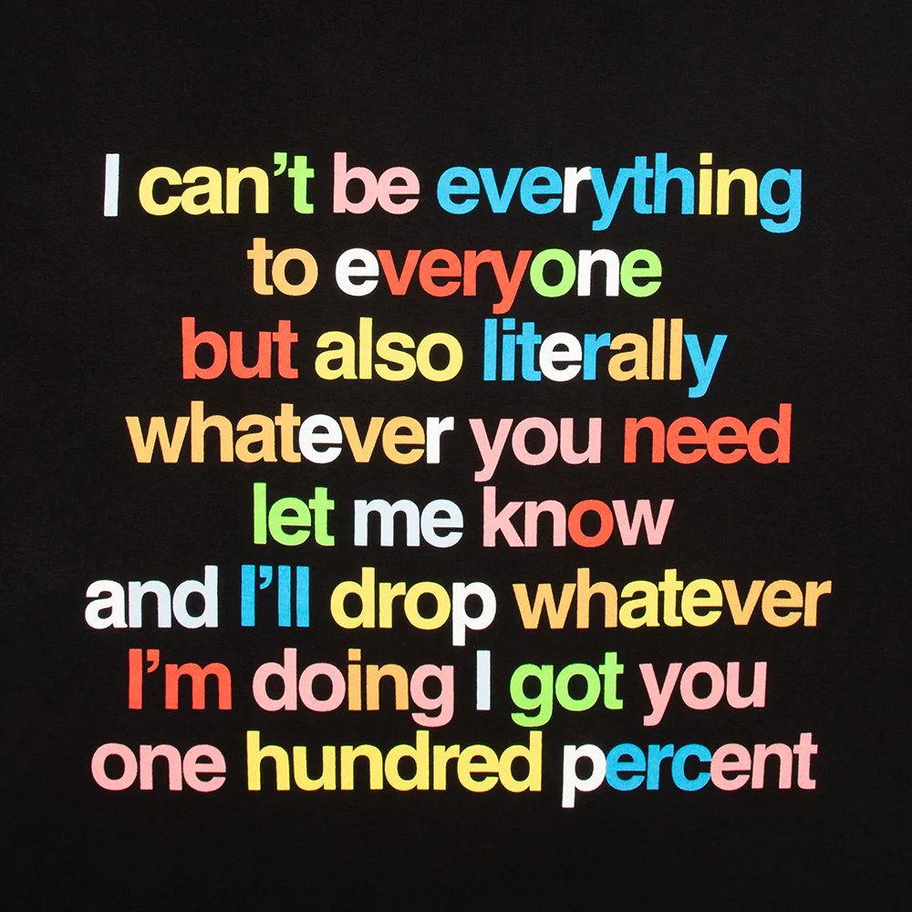 Everything to Everyone Hoodie Black Reneé Rapp Official Store