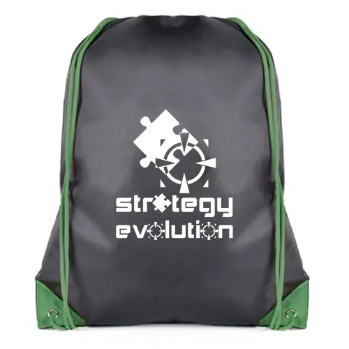 Black & Green Drawstring Bag Strategy & Evolution Shop
