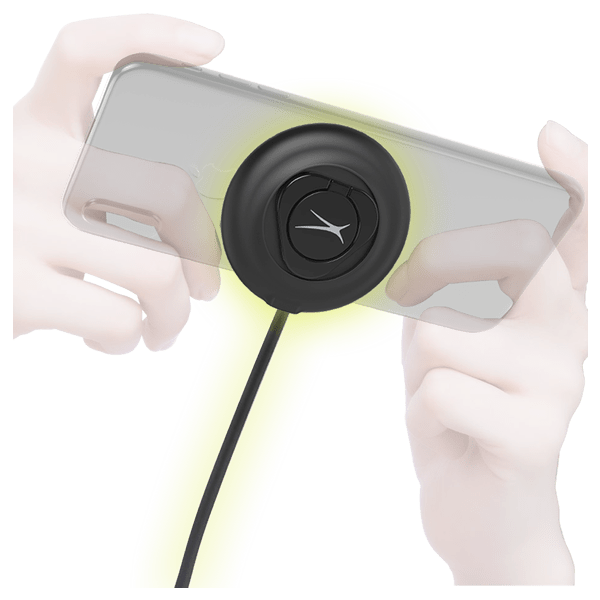 Qi Charging Pad w Ring Stand SafeLink Wireless