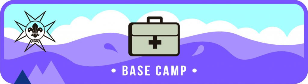 First Aider Base Camp Woggle Scout Badge Shop