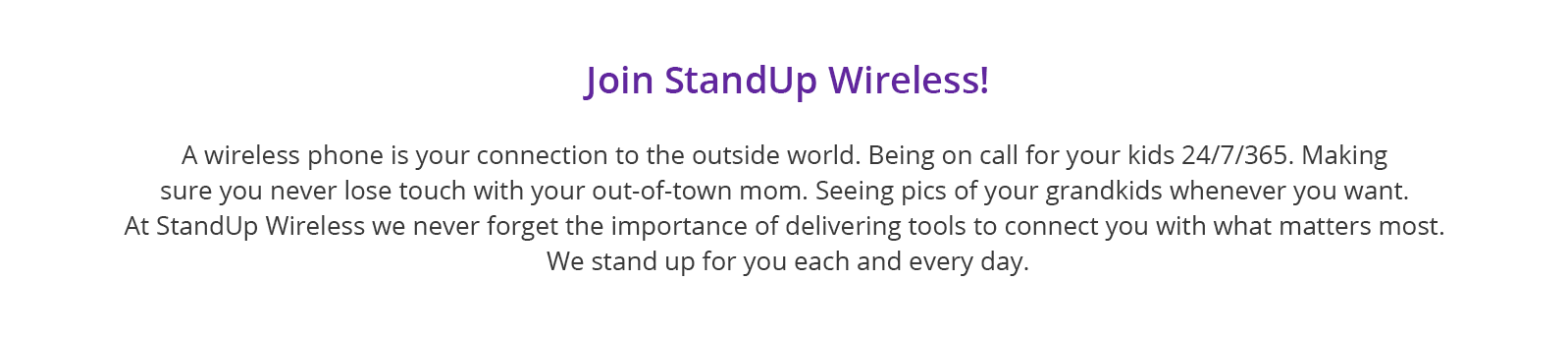StandUP Wireless Shop