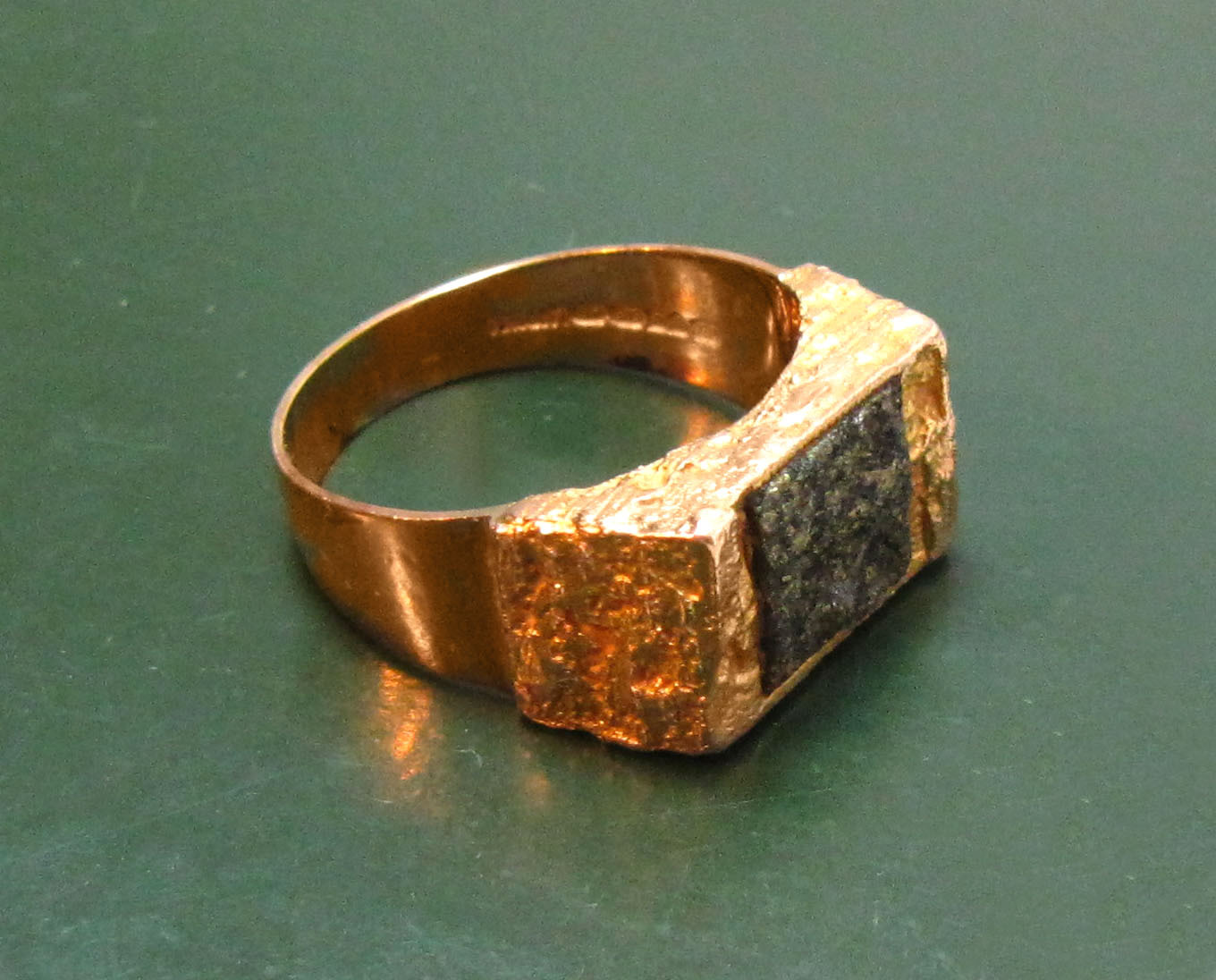 Expressiver 585er LAPPONIA HerrenGOLDRING m. KUPFERERZStein • Weckström Ring eBay