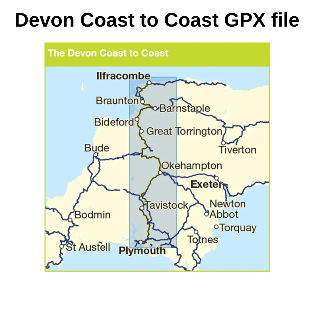 The Devon Coast to Coast GPX (Route 27 to Plymouth