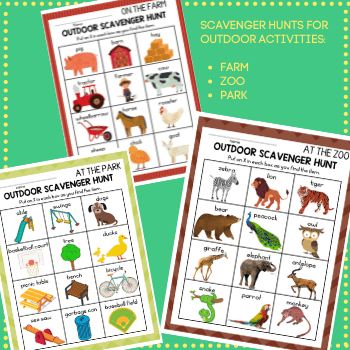 Outdoor Scavenger Hunt for Toddlers, Preschool, Pre-K – shop