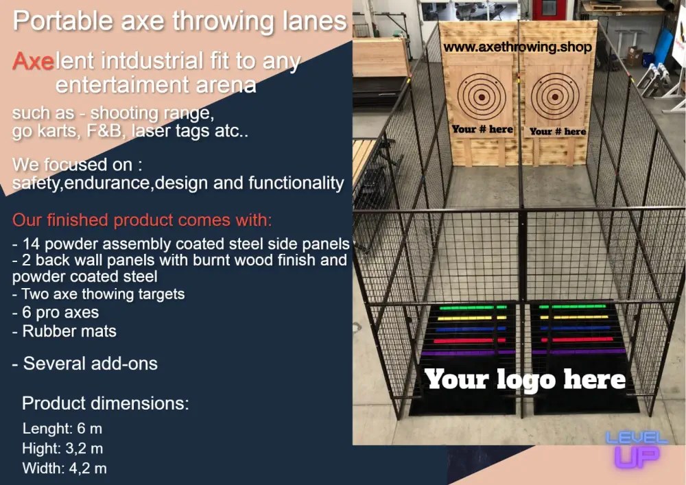 Indoor & Outdoor Axe Throwing Lanes for Sale