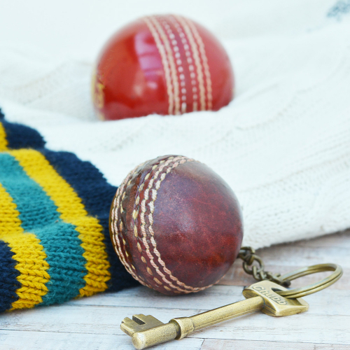 Vintage Replica Cricket Ball Keyring