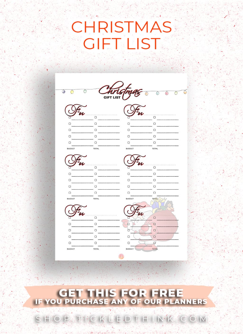 Holiday Printable Planner - Tickled Think Printables