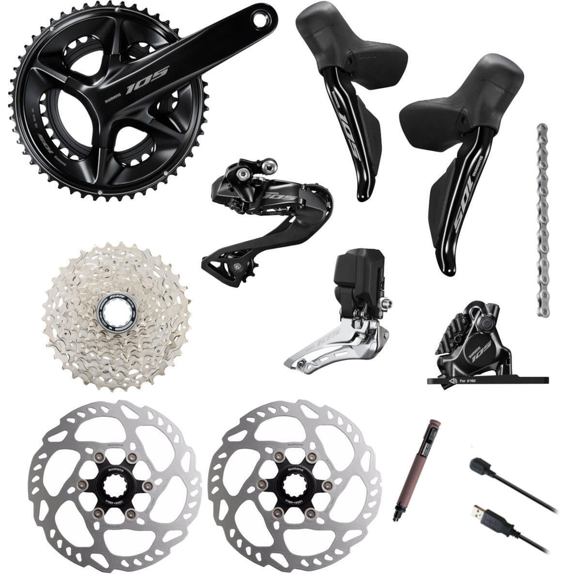 Shimano 105 R7170 12Speed Di2 Disc Road Groupset