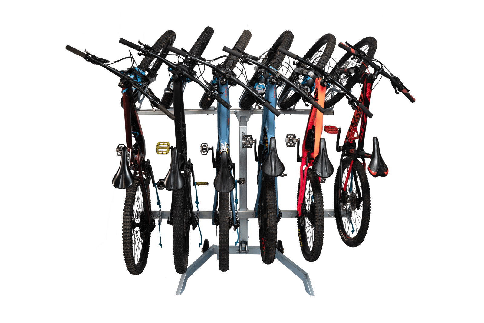 Single Trail Upright 6 Bike Shuttle Bike Rack