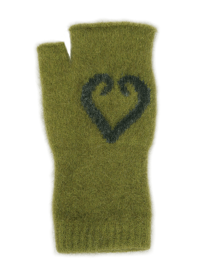 Possum & Merino Aroha Fingerless Mittens Made in New Zealand