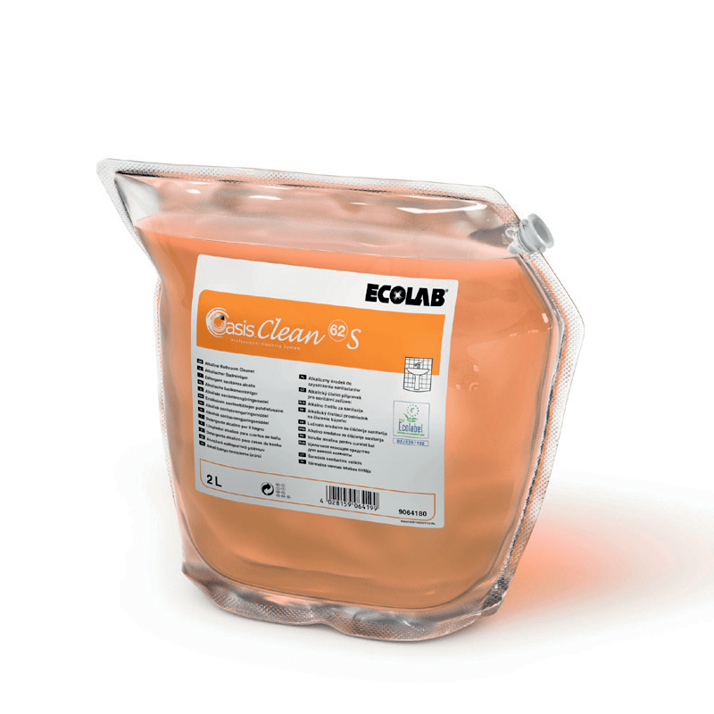 Ecolab Oasis Clean 62 S sanitetsrengøring 2x2 L. Sanitetsrengøring