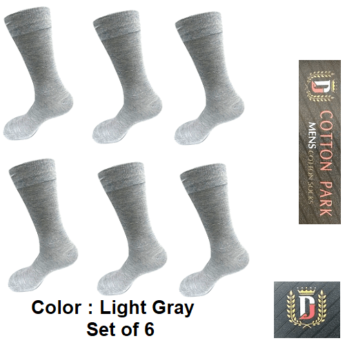 Desmond Joyce Cotton Socks Color Light Gray Set of 6 Shop2Core.in