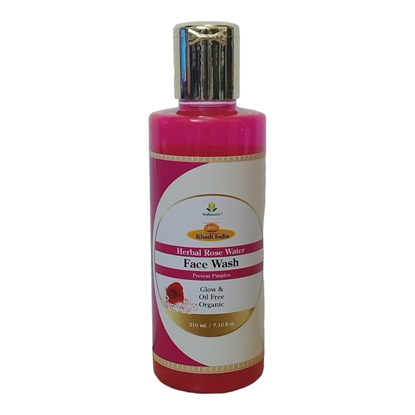 Khadi India Herbal Rose Water Face Wash Vedimatic Gram Udyog