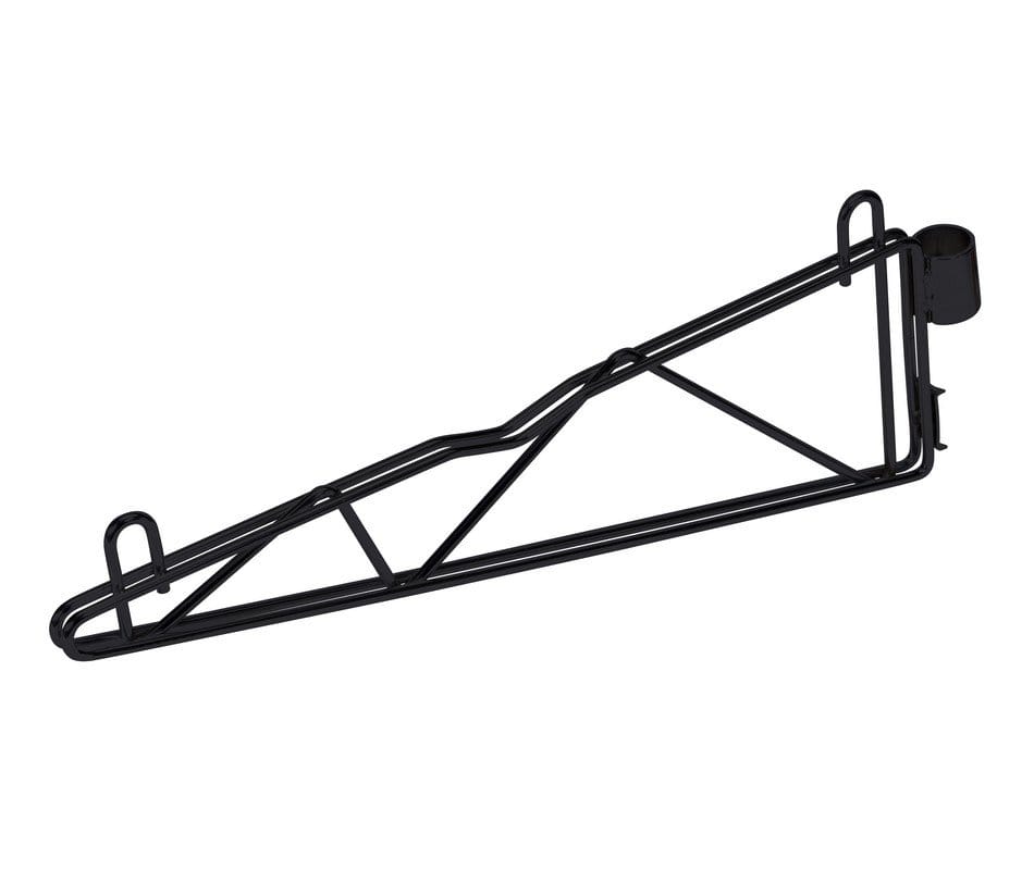 Quantum Black Cantilever Single Shelf Post Wall Mount (2) 21" Single Post Cantilever Arms
