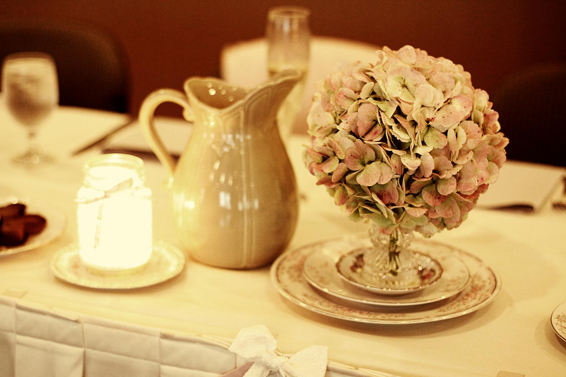 The Wedding March Mixed China Centerpieces Best Bib and Tucker