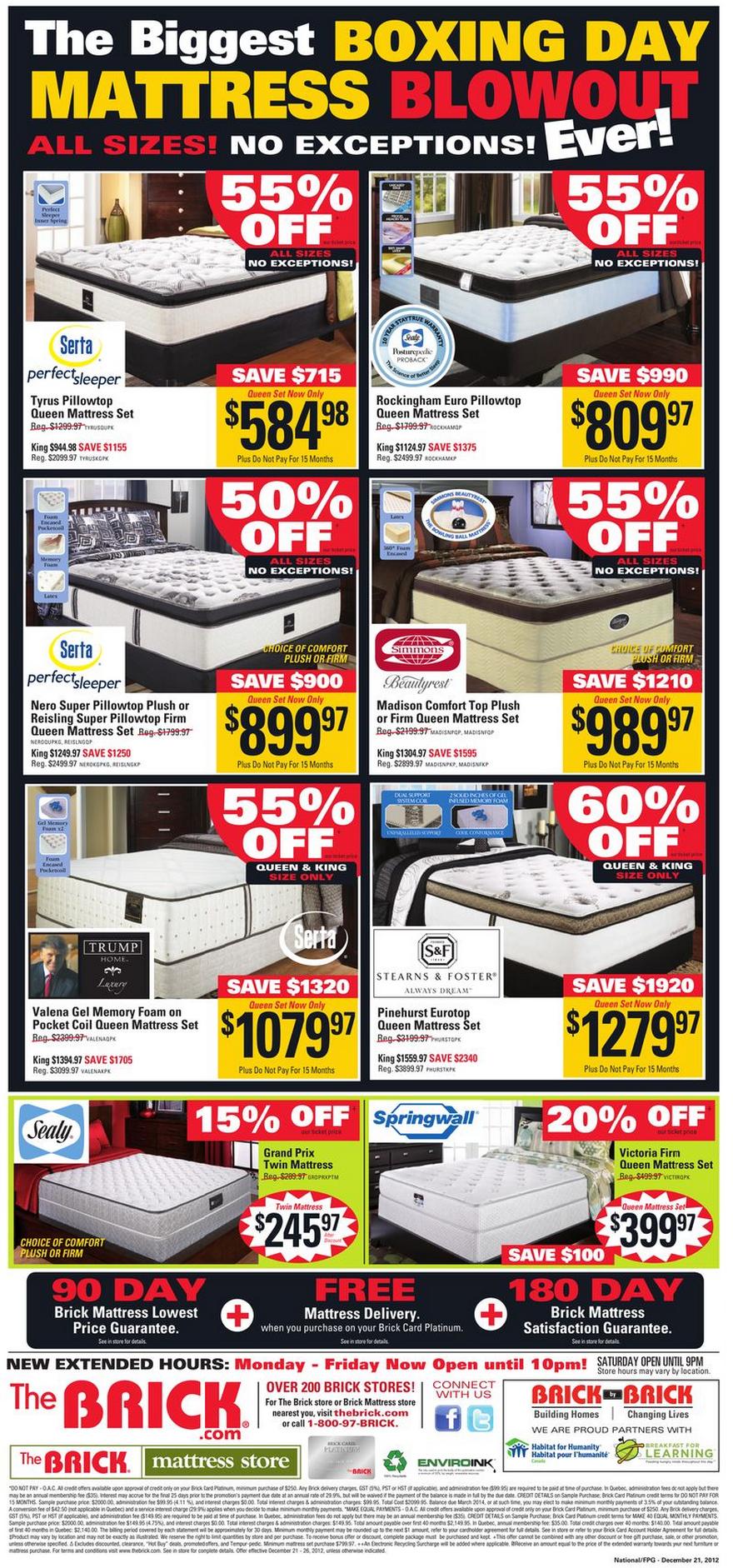 The Brick Canada’s Boxing Week BlowOut 2012 › Boxing Day Canada