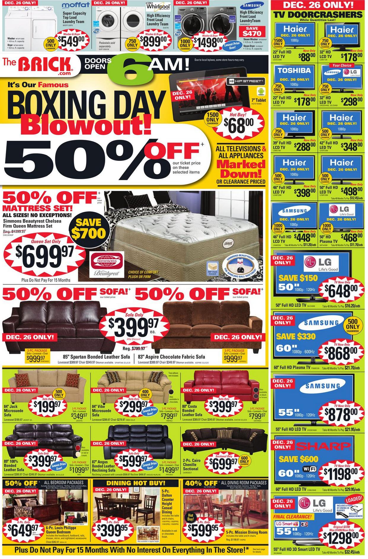 The Brick Canada’s Boxing Week BlowOut 2012 › Boxing Day Canada