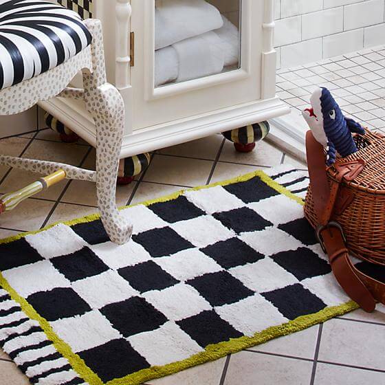 MacKenzieChilds Courtly Check Bath Rug Standard Shop Dekado