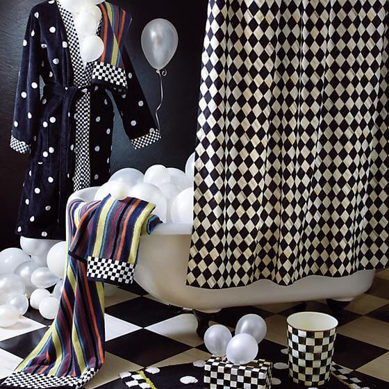 MacKenzieChilds Courtly Harlequin Shower Curtain Shop Dekado