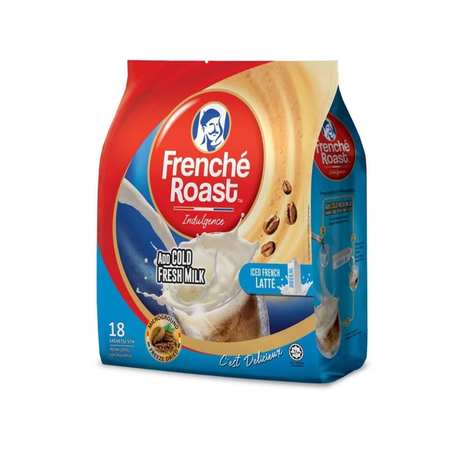 Frenche Roast Indulgence Iced French Latte 3 in 1 Coffee 13g x 18 Stick