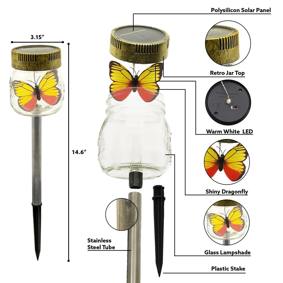 Buy Butterfly Jar Solar Pathway Lights Online ShopFGI