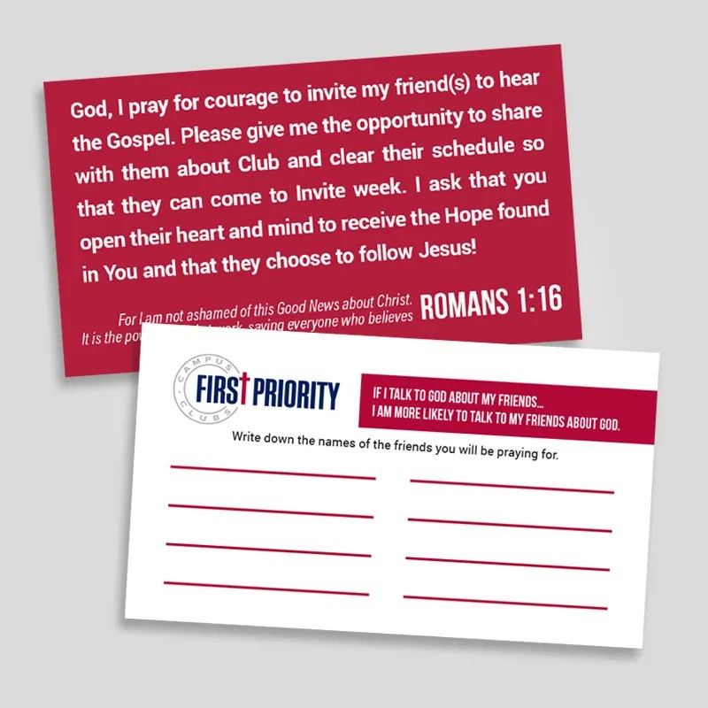 Prayer Cards First Priority of America