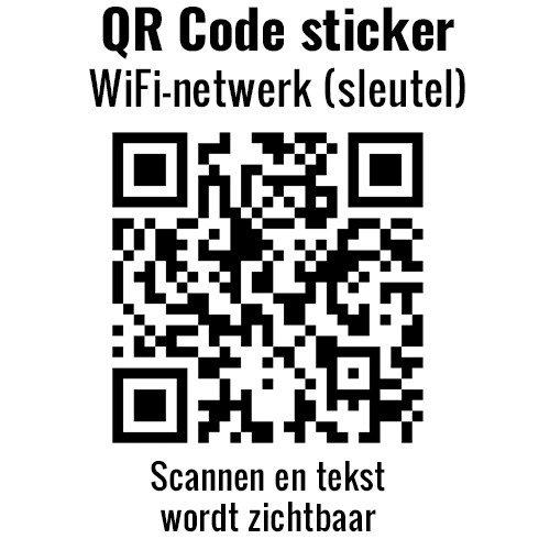 QR Code sticker met WiFi netwerk code (tekst) QR code stickers ⭐TIP