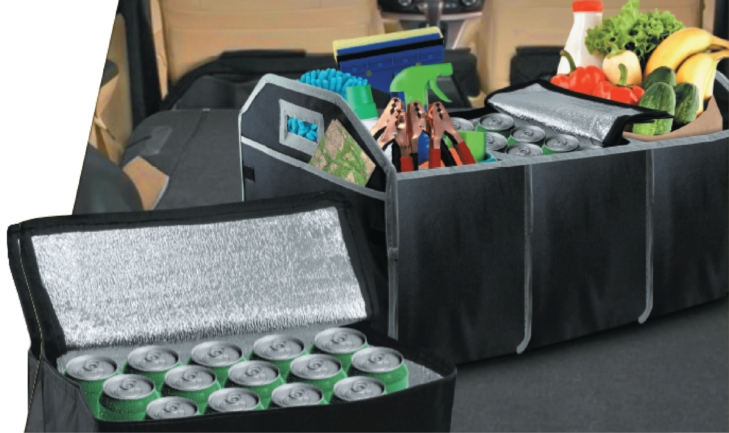 Auto Trunk Collapsible Organizer with Beverage Cooler Hamrick's Shop