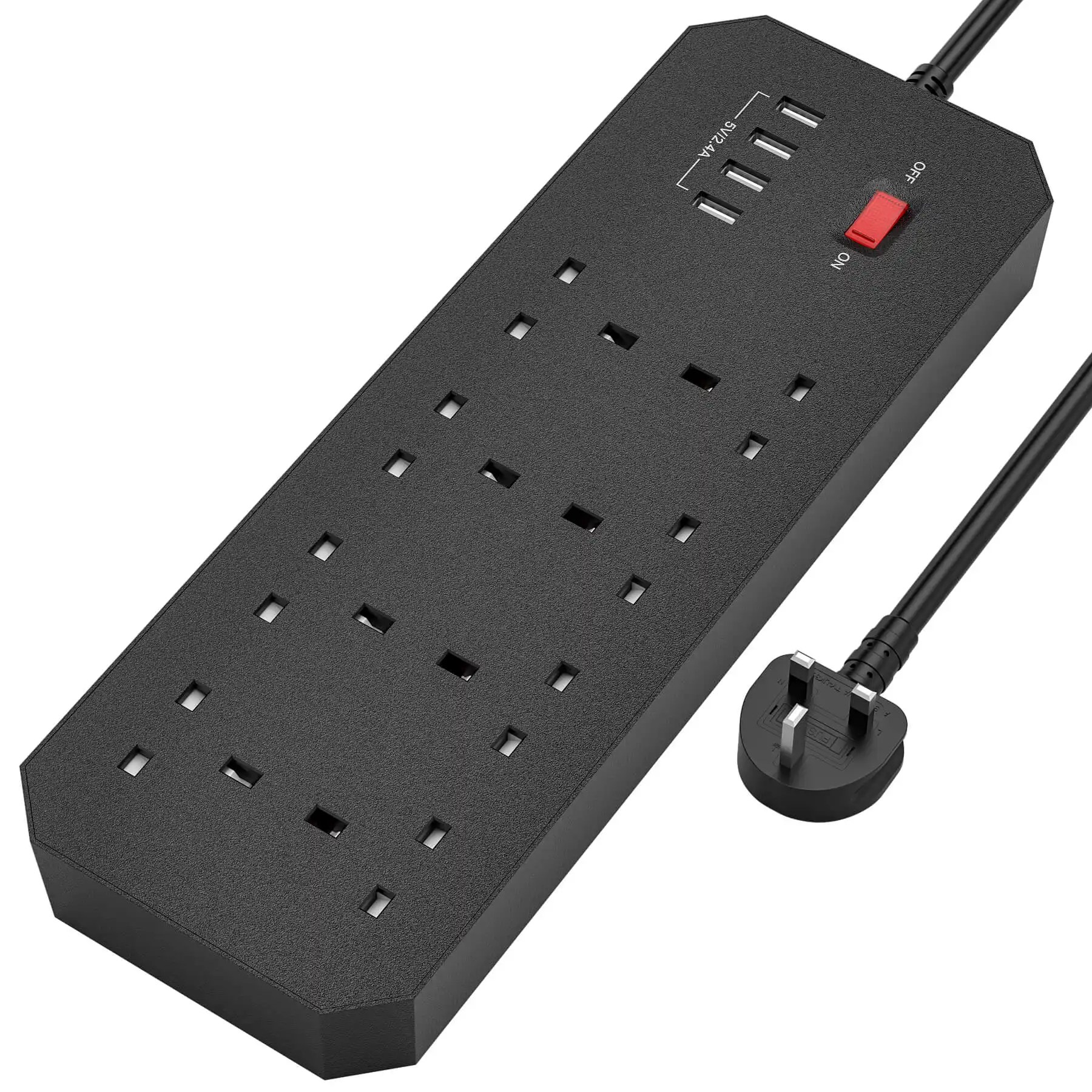 Custom Wholesale computer energy saving extra long grounded surge protector power strip manufacturer