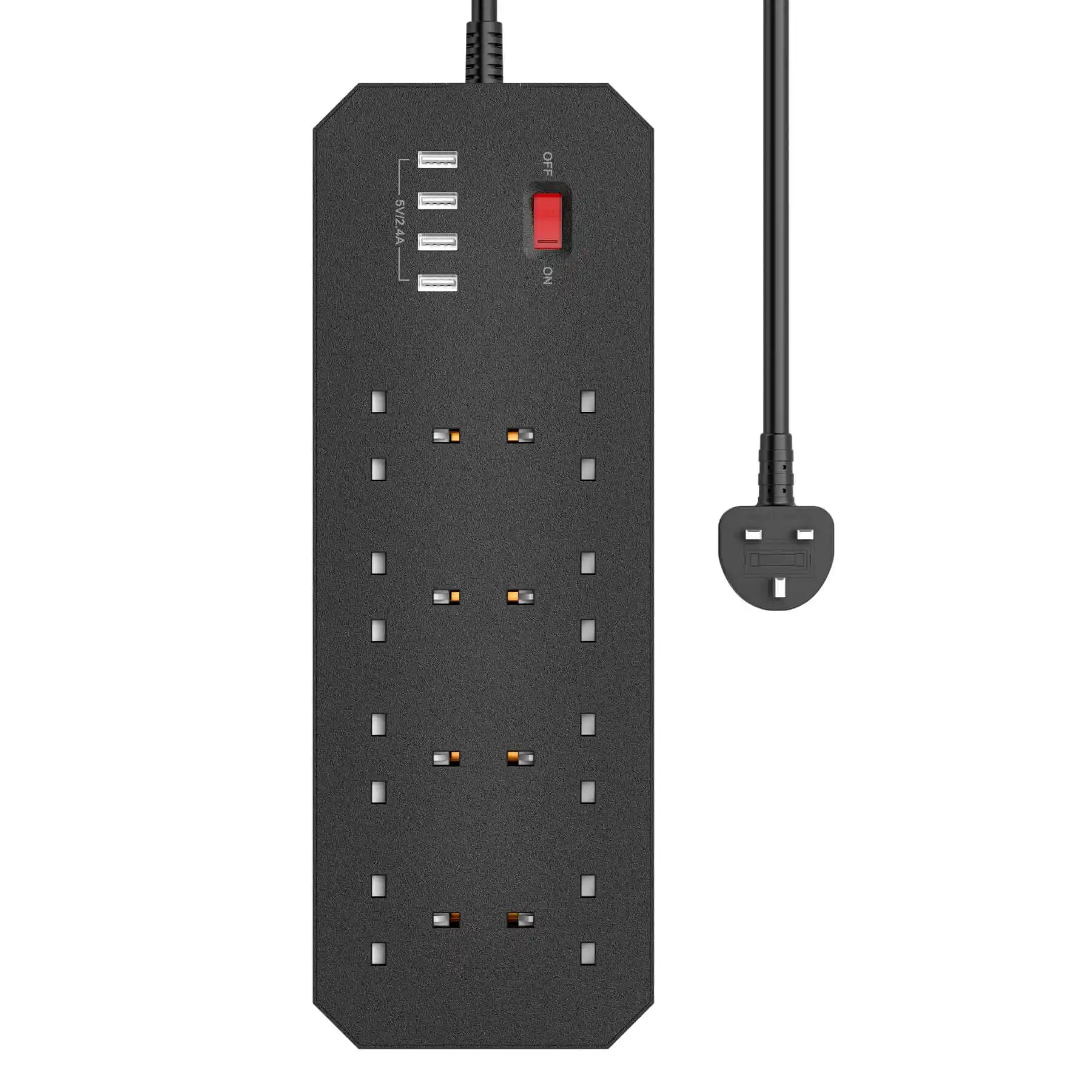 Custom Wholesale computer energy saving extra long grounded surge protector power strip manufacturer