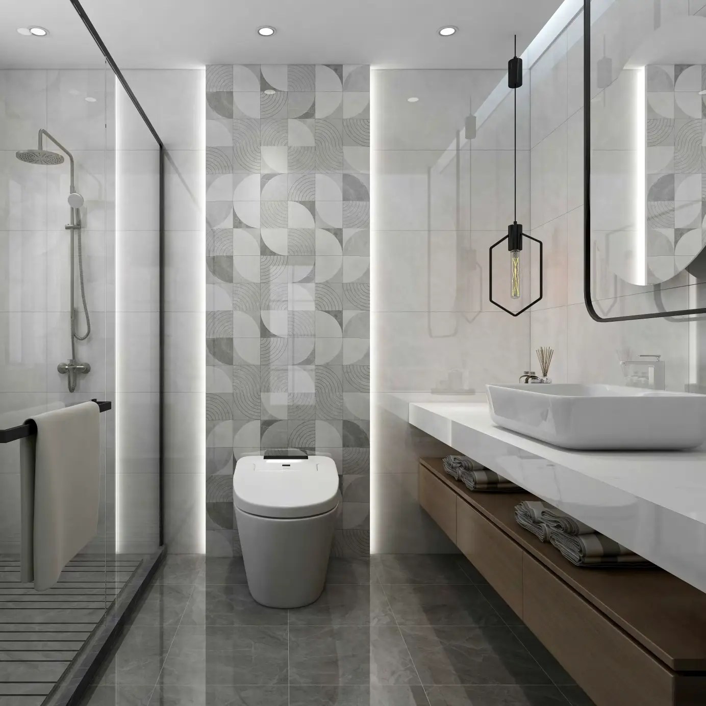 Wholesale Cheap Large White Bathroom Wall Tiles Bulk