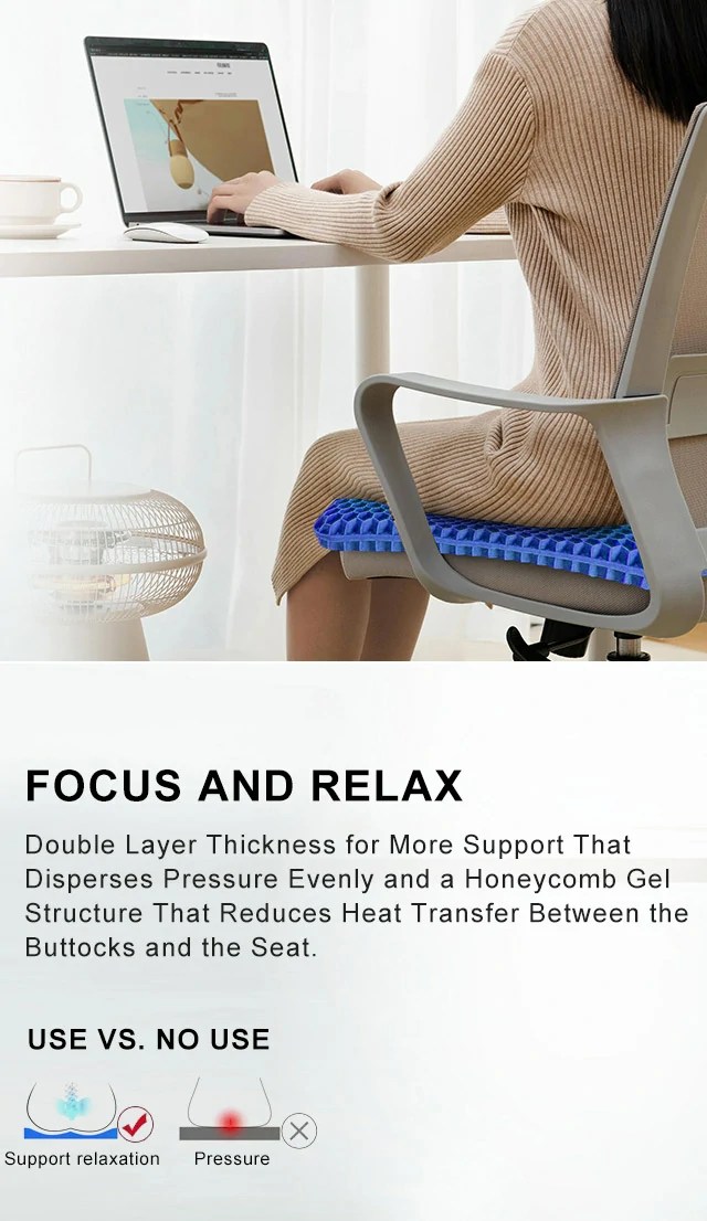 Gaming Chair Gel Seat Cushion GTRacing Gaming Chair