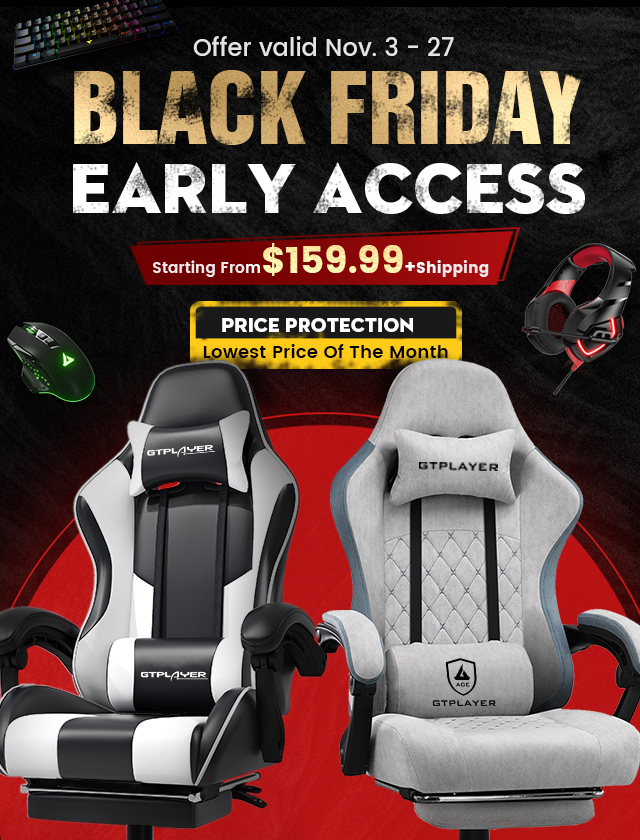 GTRACING 2023 Footrest Series GT800A Gaming Chair with Footrest